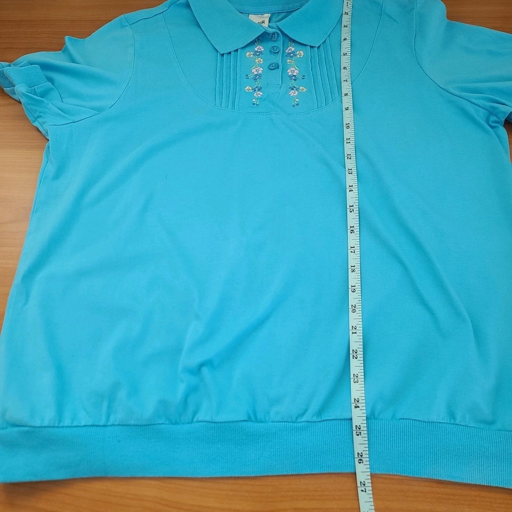 Blair Women's Polo Shirt Size XL – Short Sleeve Knit Collared Top - Picture 4 of 7